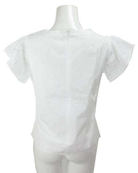 Rene ホワイトブラウス 36 サイズ ルネ Rene TISSUE 白 半袖 ブラウス 36 | 【OtherBrands】【トップス