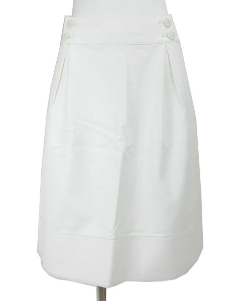 スカートFOXEY NEW YORK フォクシー スカート 38 白 - ひざ丈スカート