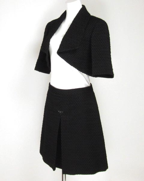 ブルーガール(BLUGIRL)黒半袖スカートスーツ　42-ロデオギャラリー