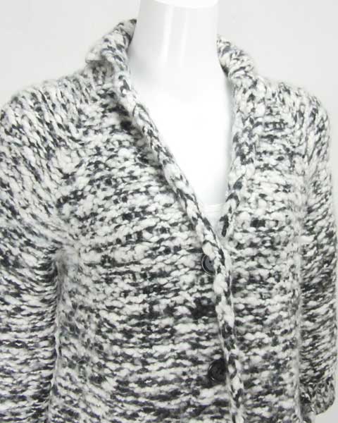 レキップ ヨシエ イナバ YOSHIE INABA 黒白 ミックス カーディガン 38 レキップ ヨシエ イナバ YOSHIE INABA 黒白 ミックス