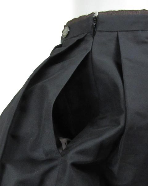 フォクシー FOXEY 黒 シルクグログラン スカート - ブランド別