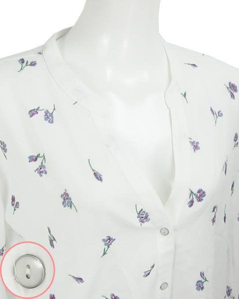 ダイアグラム Diagram 白 柄 ブラウス ダイアグラム Diagram 白 花柄 ブラウス 36 | 【OtherBrands
