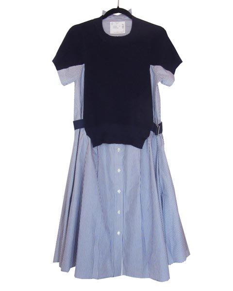 Sacai 2024ss ストライプ ノースリーブ ロングワンピース サイズ2 Sacai 2024ss ストライプ ノースリーブ ロングワンピース サイズ2